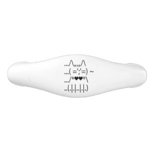 Niedlicher ASCII-Katzen-Fach-Zug Keramik Schubladengriff