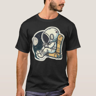 Niedlicher Astronaut auf dem Mond T-Shirt
