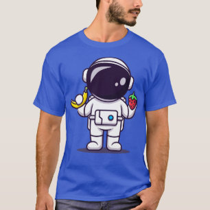 Niedlicher Astronaut, der Banane und Erdbeeren häl T-Shirt