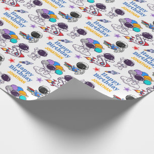 Niedlicher Astronaut Universe Kindergeburtstag Geschenkpapier