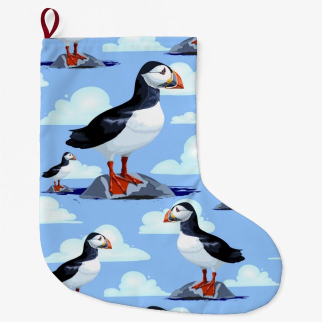 Niedlicher Atlantik Großer Weihnachtsstrumpf (Vorderseite)