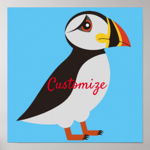 Niedlicher Atlantischer Puffstil-Entwurf Thunder_C Poster