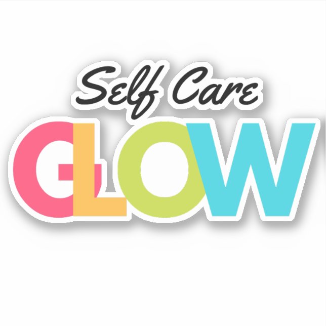 Niedlicher Aufkleber für das Selbstpflege-Glow-Jou (Vorderseite)