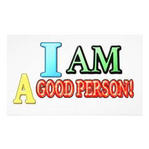Niedlicher Ausdruck Design "GUTE PERSON" Kaufen Si Fotodruck