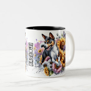 Niedlicher Australischer Basenji Dog Wrap Zweifarbige Tasse