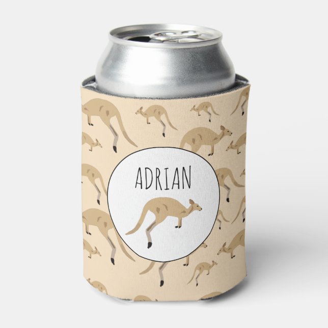 Niedlicher australischer Kangaroo-MusterIndividuel Dosenkühler (Kanne Vorderseite)