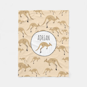 Niedlicher australischer Kangaroo-MusterIndividuel Fleecedecke