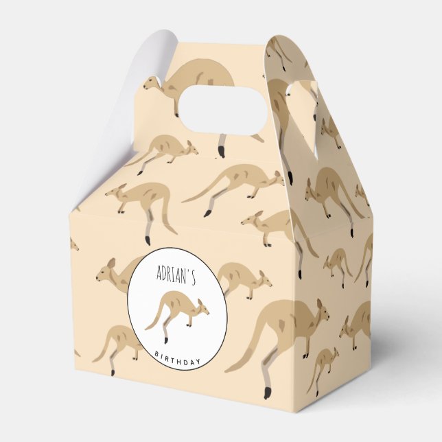 Niedlicher australischer Kangaroo-MusterKindergebu Geschenkschachtel (Vorderseite)
