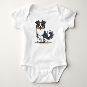 Niedlicher Australischer Schäferhund-23144 Baby Strampler