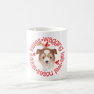 Niedlicher australischer Schäferhund, Sloppy Kisse Kaffeetasse