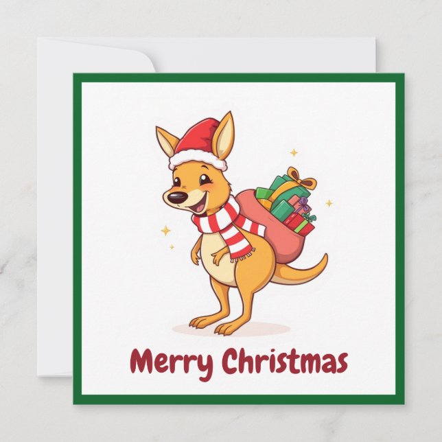 Niedlicher australischer Tierarzt Weihnachten froh (Vorderseite)