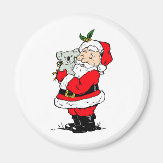 Niedlicher australischer Weihnachtsmann mit Koala Magnet