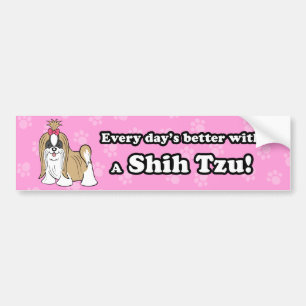 Niedlicher Autoaufkleber Cartoon-HundeShih Tzu
