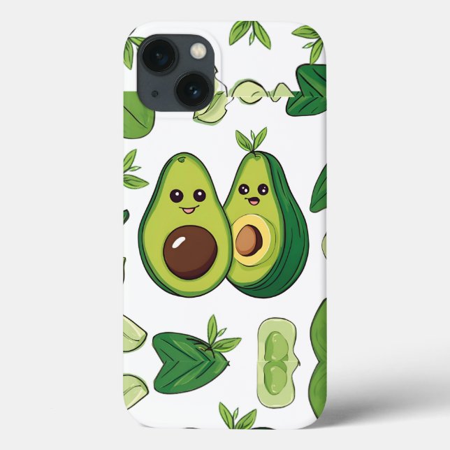 Niedlicher Avocado Couple Phone Case | Funny Kawai (Rückseite)