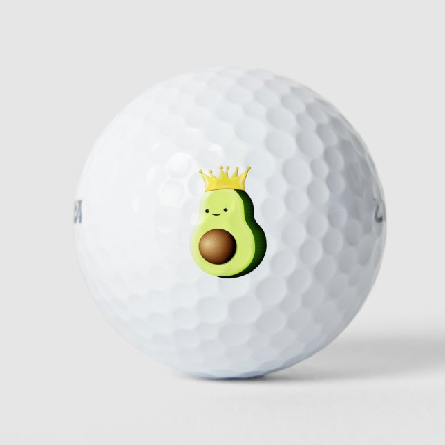 Niedlicher Avocado der König aller Früchte Golfball (Vorderseite)