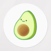 Niedlicher Avocado, der Lebensmittel Zeichne