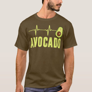 Niedlicher Avocado Heartbeat, Vegan für Männer Fra T-Shirt