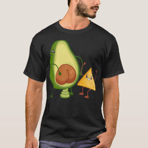 Niedlicher Avocado-Hintern, der Guacamole mit Tort T-Shirt