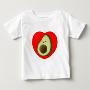 Niedlicher Avocado im Roten Herzen Baby T-shirt