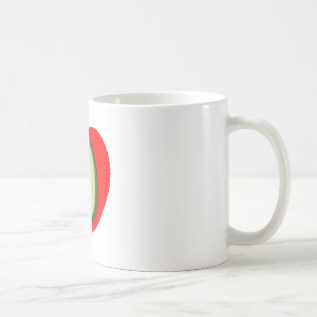 Niedlicher Avocado im Roten Herzen Kaffeetasse (Rechts)