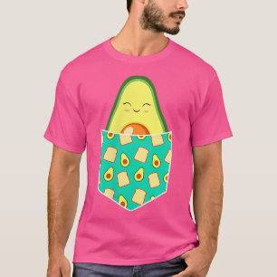Niedlicher Avocado in einem Pocket-Avocados und To T-Shirt