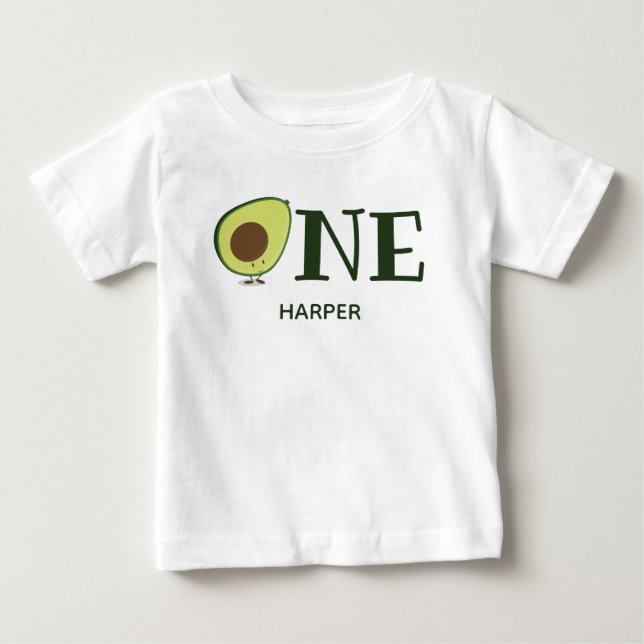 Niedlicher Avocado-Name Baby T-shirt (Vorderseite)