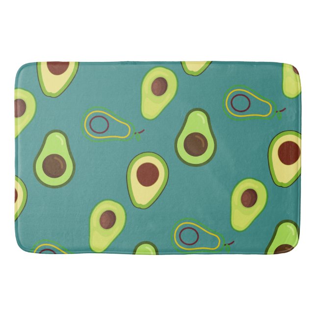 Niedlicher Avocado-Schnitt Sommer Grün Farbverlauf Badematte (Vorderseite)