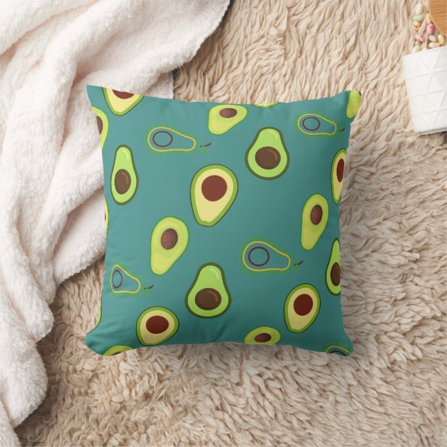 Niedlicher Avocado-Schnitt Sommer Grün Farbverlauf Kissen (Decke)