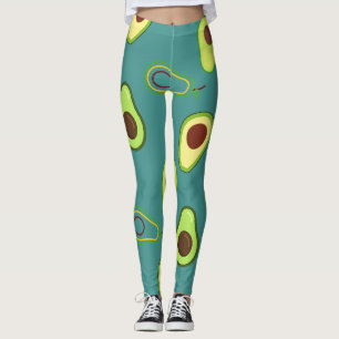 Niedlicher Avocado-Schnitt Sommer Grün Farbverlauf Leggings