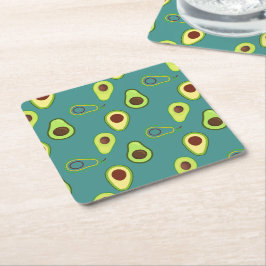 Niedlicher Avocado-Schnitt Sommer Grün Farbverlauf Rechteckiger Pappuntersetzer