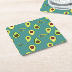 Niedlicher Avocado-Schnitt Sommer Grün Farbverlauf Rechteckiger Pappuntersetzer