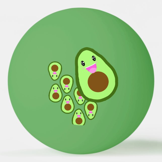 Niedlicher Avocado Tischtennisball (Vorderseite)