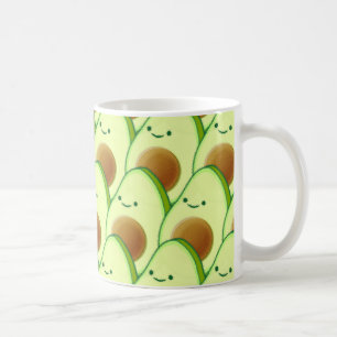 Niedlicher Avocado überall Zeichnend Kaffeetasse