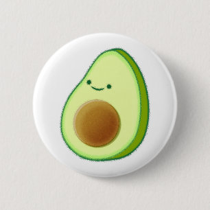 Niedlicher Avocado Zeichnend Button