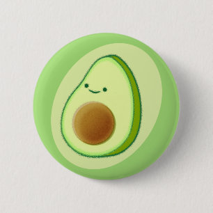Niedlicher Avocado Zeichnend Button