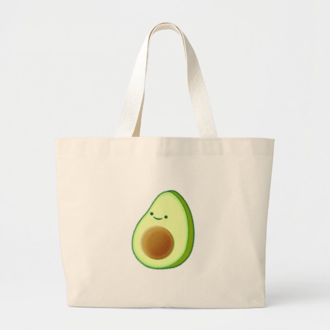Niedlicher Avocado Zeichnend Jumbo Stoffbeutel (Vorne)