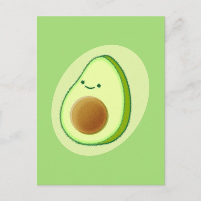 Niedlicher Avocado Zeichnend Postkarte (Vorderseite)