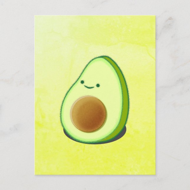 Niedlicher Avocado Zeichnend Postkarte (Vorderseite)