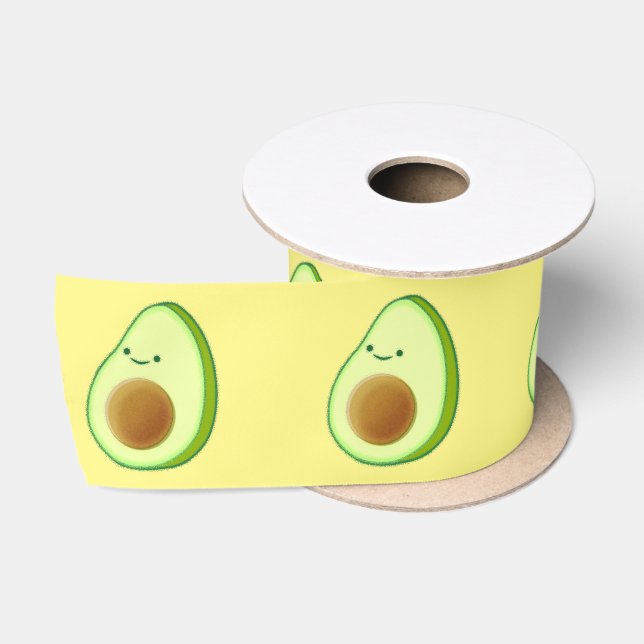 Niedlicher Avocado Zeichnend Satinband (Spule)