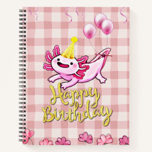 Niedlicher axolotaler Geburtstag Notizbuch