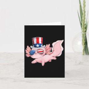 Niedlicher Axolotl Independence Day Karte