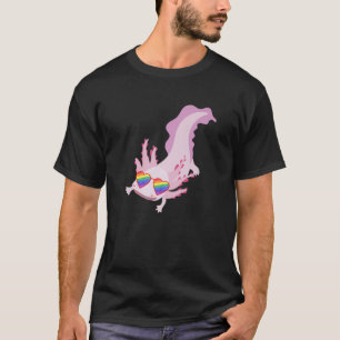 Niedlicher Axolotl Lesbian Gay Pride LGBT Stuff Ra T-Shirt