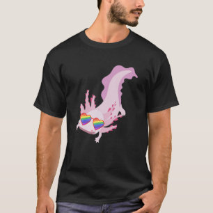 Niedlicher Axolotl Lesbian Gay Pride LGBT Stuff Ra T-Shirt