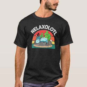 Niedlicher Axolotl Relaxolotl Blue Salamander Mexi T-Shirt