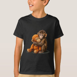 Niedlicher Baby-Affe schlägt Meme Niedlicher Baby- T-Shirt