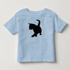 Niedlicher Baby Black Cat Silhouette Schwanz hoch  Kleinkind T-shirt