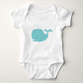 Niedlicher Baby-Blau-Ozean-Wal Baby Strampler