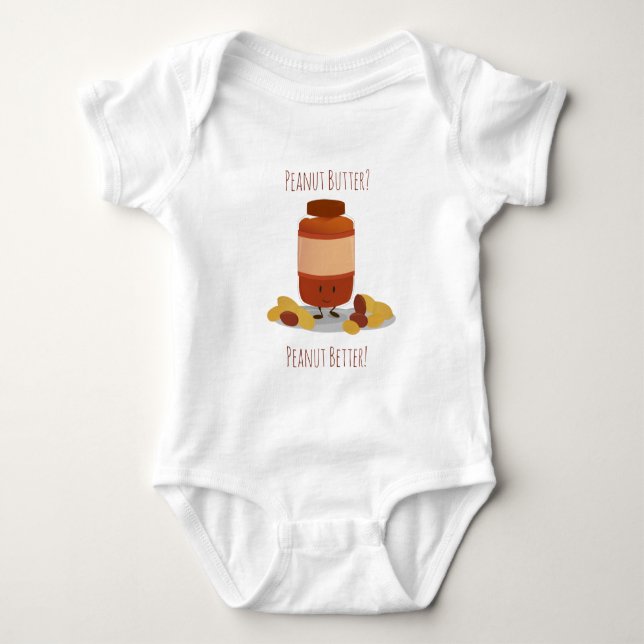 Niedlicher Baby-Bodysuit des Erdnussbutter-Glas-| Baby Strampler (Vorderseite)