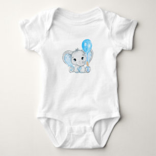 Niedlicher Baby Boy Elefant mit Ballon Strampler