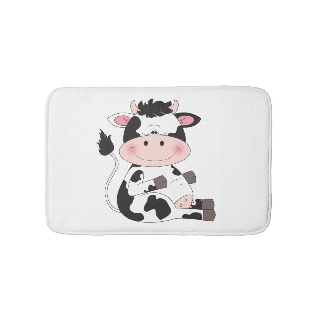Niedlicher Baby Cow Cartoon Badematte (Vorderseite)